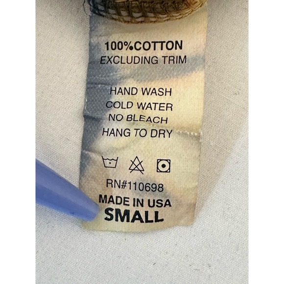 Y2K Henley Shirt Size Small Rib Knit Tie Dye Boho Festival Party‎ - Picture 5 of 9